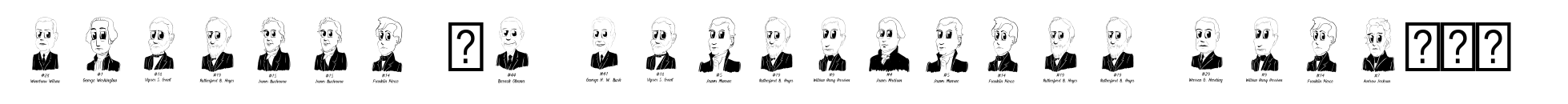 Cartoon US Presidents Dingbats
